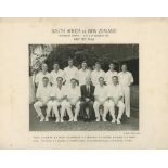 South Africa v New Zealand 1961. Official mono photograph of the South African team who played New