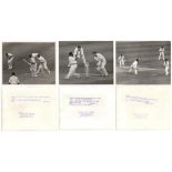 England v West Indies, Lord's 1963. Three original mono press photographs of action from the