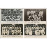 South Africa tours to England 1912-1947. Five mono postcards (four real photographs) of South