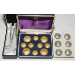 Golf buttons. Open Championship 1990' set of gilt golf buttons, four large and six smaller, each