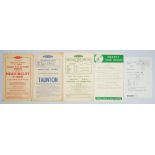 Railway handbills 1959-1973. Five cricket advertising handbills issued by British Railways for the