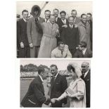 Australia tour to England 1948. 'Invincibles'. Two original mono press photographs. One depicts