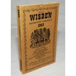 Wisden Cricketers' Almanack 1943. 80th edition. Original limp cloth covers. Only 5600 paper copies