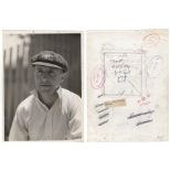Australian Test cricketers 1930s. Four original mono press photographs of Australian Test players