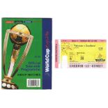 Cricket World Cup. England 1999. Official souvenir programme for the Group Matches with inserted