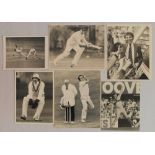 Test cricket 1950s-1990s. A good selection of over forty original modern mono press photographs with