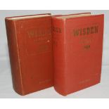 Wisden Cricketers' Almanack 1949 and 1952. Original hardback. The 1949 edition with slight dulling