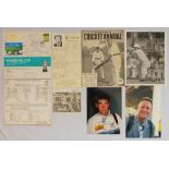 New Zealand 1940s-1990s. Blue folder comprising a commemorative cover, scorecards, cricket annual,