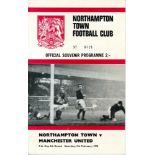 George Best. Northampton Town v Manchester United 1970. Official programme for the F.A. Cup 5th