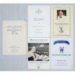 Cricket writers' memorials 1980-2017. Four official orders of Service of Thanksgiving for Norman