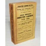 Wisden Cricketers' Almanack 1910. 47th edition. Original paper wrappers. Professional restoration to