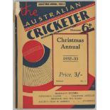 'The Australian Cricketer Christmas Annual 1932-33'. A compilation of six issues for June to