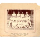 'The English Cricket Team [South Africa] 1891/92'. Original mono photograph of the team with