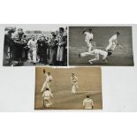 England v Australia 1953. 'Coronation Tour'. Three original mono press photographs from the 1953