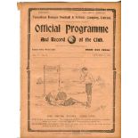 Tottenham Hotspur v Walthamstow & District League. Friendly. Season 1913-1914. Original programme