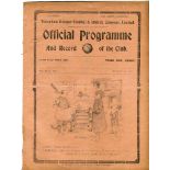 Tottenham Hotspur. Season 1920/1921. English League Division 1. Sixteen official home programmes for