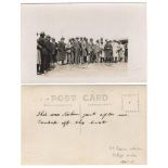 M.C.C. tour to Australia 1924/25. Sepia real photograph postcard of the M.C.C. touring party