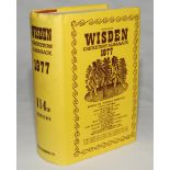 Wisden Cricketers' Almanack 1977. Original hardback with replacement dustwrapper. Signed by all five