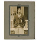 Frank Edward Woolley. Kent & England 1906-1938. Excellent sepia cabinet card style photograph of