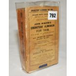 Wisden Cricketers' Almanack 1908. 45th edition. Original paper wrappers. Front wrapper cleanly