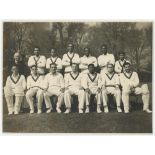 West Indies tour to England 1950. Official mono photograph of thirteen playing members of the West