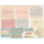 Early cricket signatures. c.1850s-1950s. A good selection of twenty four signatures in ink on