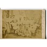 'George Parr's All England Eleven to North America 1859'. Small early sepia carte de visite