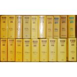 Wisden Cricketers' Almanack 1973, 1975, 1977 to 1979, 1981, 1982, 1989, 1991 to 1994, 1998 to