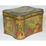 W.G. Grace and Lord Harris. Large Victorian mustard tin with political and sporting interest. The