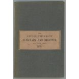 'The Oxford University Almanack and Register for the Year 1859'. Published by J. Vincent, Oxford,