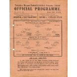 Tottenham Hotspur. Season 1942/1943. Almost complete season of nineteen war-time single sheet