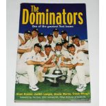 'The Dominators. One of the Greatest Test Teams'. A. Border, J. Langer, S. Warne and S. Waugh.