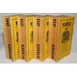 Wisden Cricketers' Almanack 1958, 1959, 1960 and 1961. Original paper covers. Age toning to spines