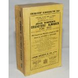 Wisden Cricketers' Almanack 1937. 74th edition. Original paper wrappers. Minor bowing to spine, some