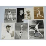 Australia Test cricketers. A selection of seven original mono press photographs with the odd