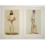 'The Cricketers of Vanity Fair'. Good collection of thirty original colour lithographs of