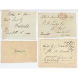 Early cricket signatures. Four signatures in ink of early cricketers. Signatures are Stephen