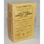 Wisden Cricketers' Almanack 1931. 68th edition. Original paper wrappers. Some breaking to page
