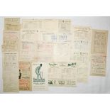 Australia tour match scorecards 1926-1972. Twenty official match scorecards for tour matches