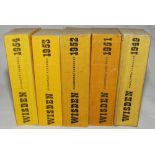 Wisden Cricketers' Almanack 1949, 1951, 1952, 1953 and 1954. Original limp cloth covers. The 1949