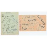 Cambridge University C.C. 1934 and 1935. Album page signed in ink by eleven members of the 1934