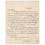F.S. Ashley-Cooper. Single page handwritten letter dated 27th May 1927 to 'Mr [J.C.] Davis'. Writing