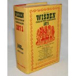Wisden Cricketers' Almanack 1971. Original hardback with dustwrapper. Very minor age toning and