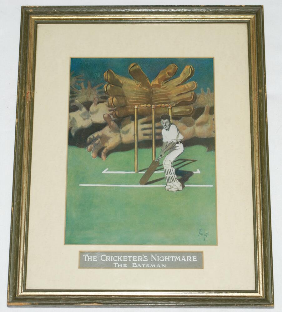 'The Cricketer's Nightmare'. Fred William Leist. Excellent collection of five colour limited edition - Image 2 of 3