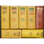 Wisden Cricketers' Almanack 1971, 1974, 1977 to 1981. Original hardback editions with