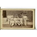 Lancashire County Cricket Club 1870/80's [?]. Excellent original sepia plain back carte de visite