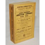 Wisden Cricketers' Almanack 1921. 58th edition. Original paper wrappers. Old replacement spine paper