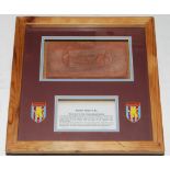 Aston Villa. Original brick reclaimed when the Trinity Road stand was demolished, 20th May 2000.