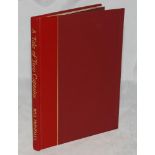 'A Tale of Two Captains'. Bill Frindall. Boundary Books, Cheshire, 1992. Red quarter leather, gilt