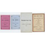 Early fixture cards 1887-1900. Four early folding fixture cards for 'The Robins' C.C. (Tonbridge,